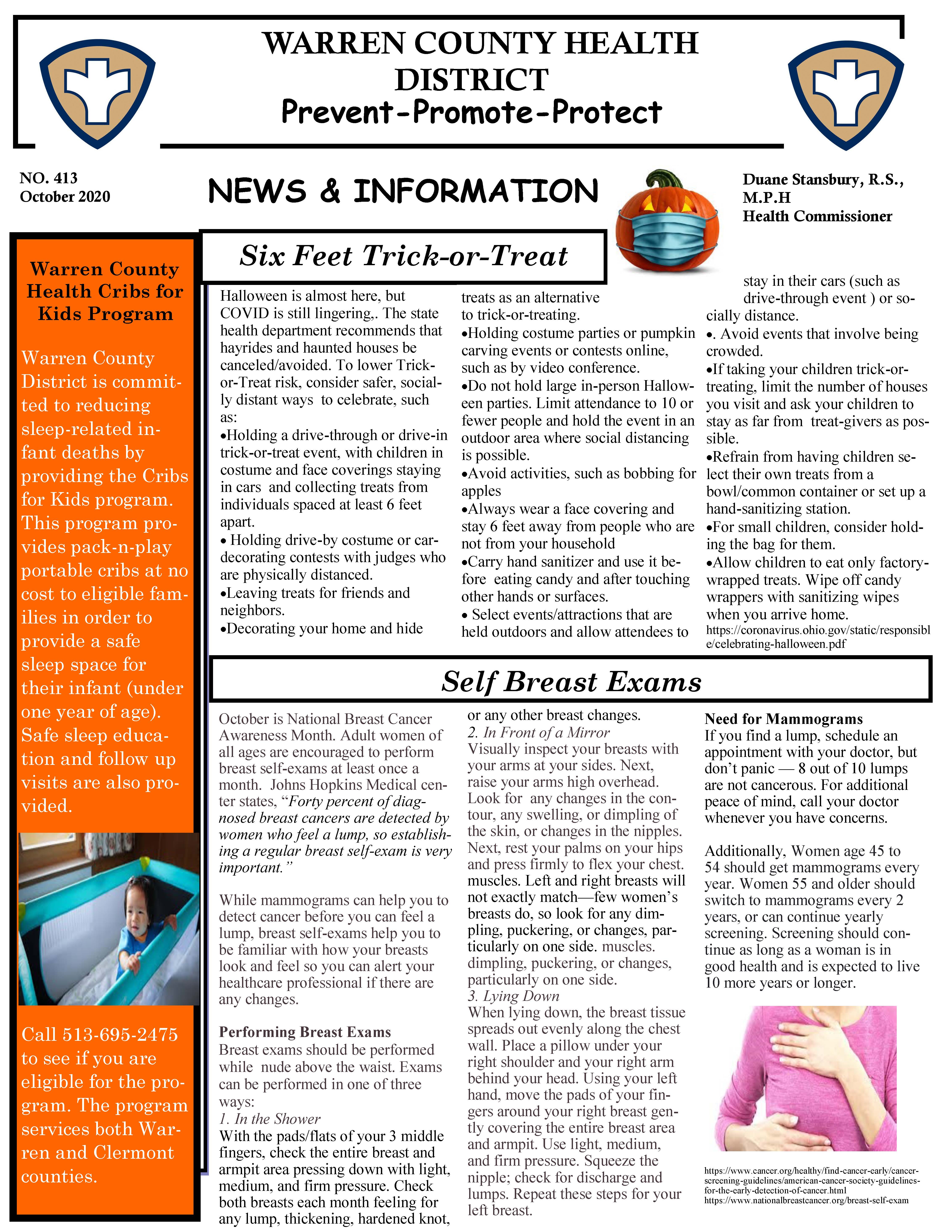 Warren County Health District Newsletter Page 1